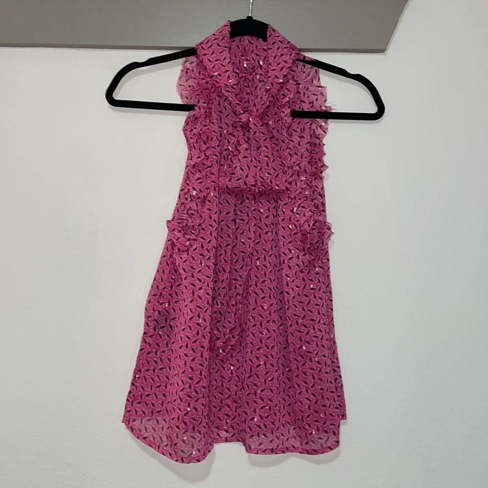Sabina Musayev Celia Top in Pink Print SZ XS EUC - Picture 5 of 5